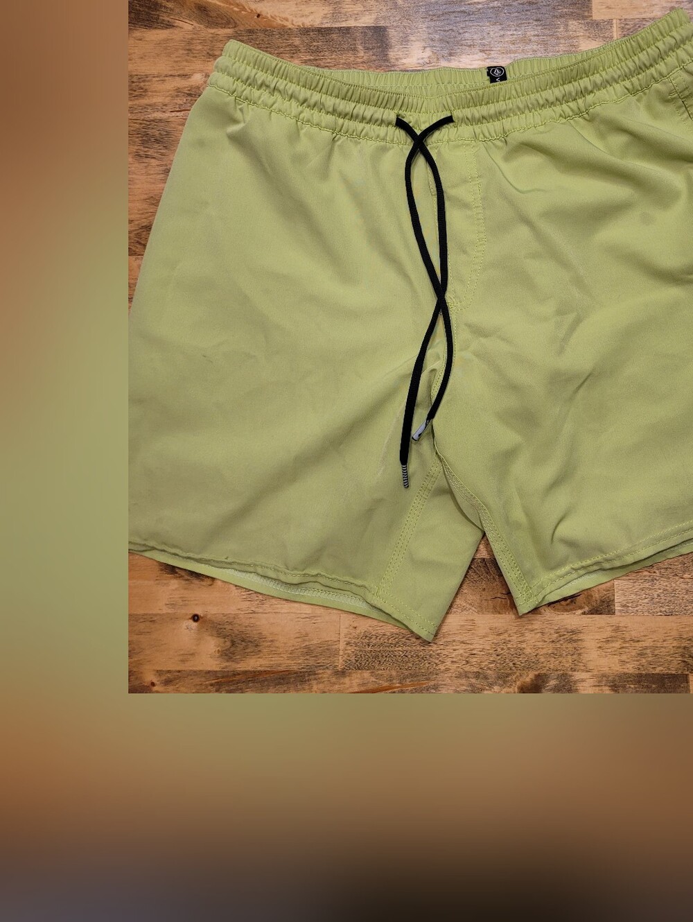 Volcom Men's Light Green Athletic Swim Shorts